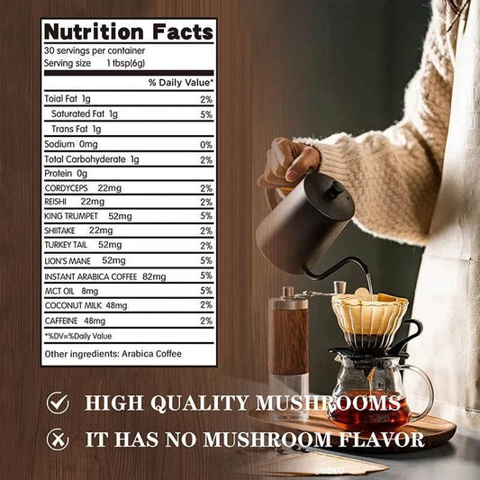 Organic Mushroom Coffee - Supports Immune, Focus, Concentration, Stress, Digestion & Energy - Dabfavshop