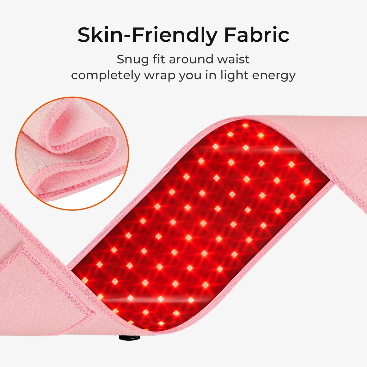 100 LED Fat Loss Belt Red Light Therapy For Body Health Care Infrared Lamp Back Pain Relief Waist Heating Belt Massage Machine Dabfavshop