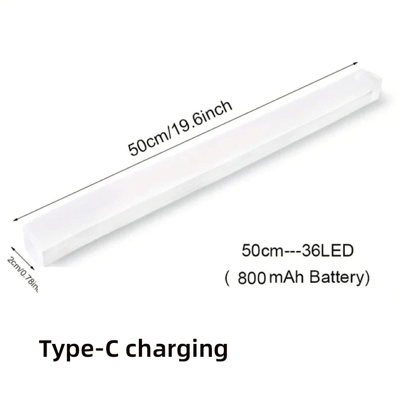 Wireless LED Motion Sensor Night Light USB Type C Rechargeable Cabinet Lamp for Closet Kitchen Bedroom Stair Wall Mounted Dabfavshop