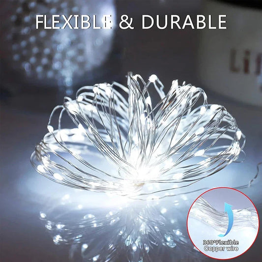 Solar Fairy String Lights Outdoor LED Garden Decor Xmas Halloween Dabfavshop