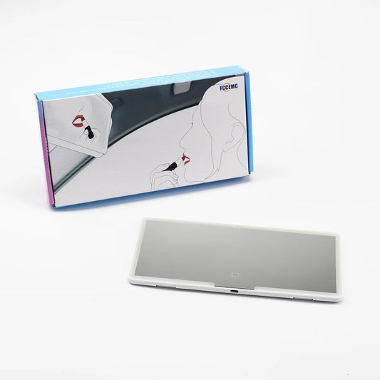 Car Interior Mirrors Sun Visor Plate LED HD Makeup Mirror for Girls Women Rechargeable Fill Light Universal Thin Vanity Mirror Dabfavshop