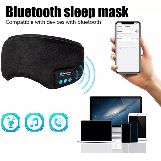 Bluetooth Earphones Sleeping Headband Elastic Wireless Eye Mask - Dabfavshop