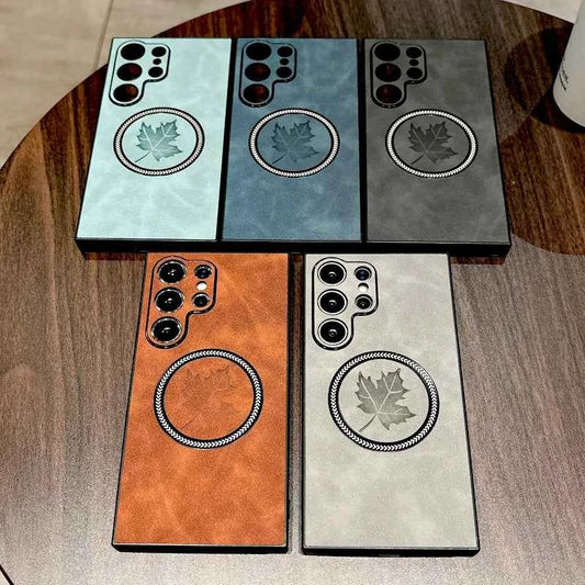 Retro Leather Case For Samsung Galaxy S26 S25 S24 S23 S22 S21 Note 20 Ultra FE Note20 S 26 25 24 S24FE S25FE For Magsafe Cover