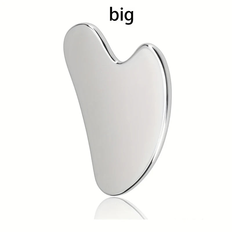 Soothing and Cooling, Stainless Steel Gua Sha Facial Massager - Cooling Eye and Face Tool for Firming, Jawline and Relaxation