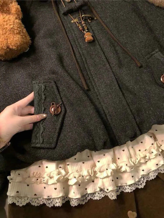 Two Piece Set Women Loose V-Neck Bow Sweater