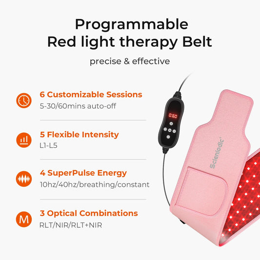 100 LED Fat Loss Belt Red Light Therapy For Body Health Care Infrared Lamp Back Pain Relief Waist Heating Belt Massage Machine Dabfavshop