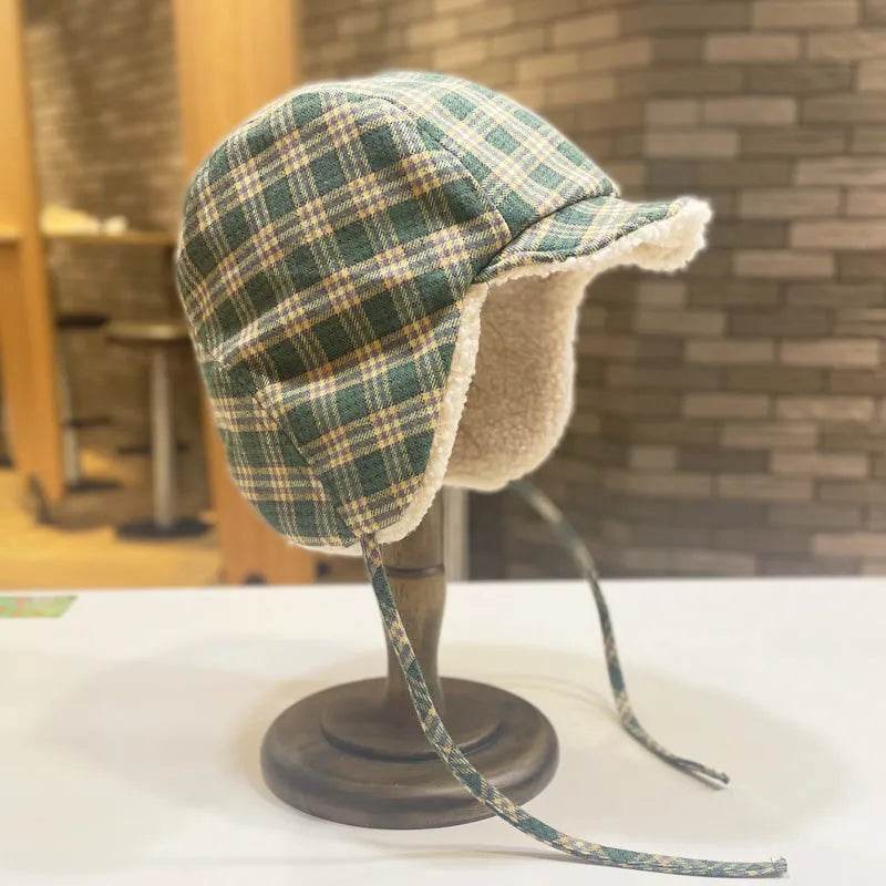 Warm Lambswool Earflaps Cap – Windproof & Cozy - Dabfavshop