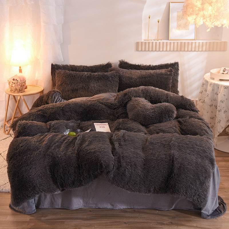 Thick Fleece Duvet Cover Warm Bedding Set - Dabfavshop