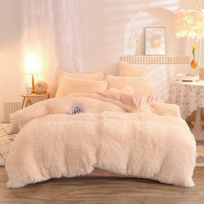 Thick Fleece Duvet Cover Warm Bedding Set - Dabfavshop