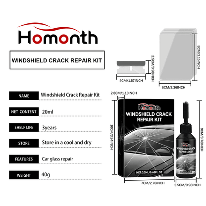 Windshield Crack Repair UV Adhesive Solution - Dabfavshop