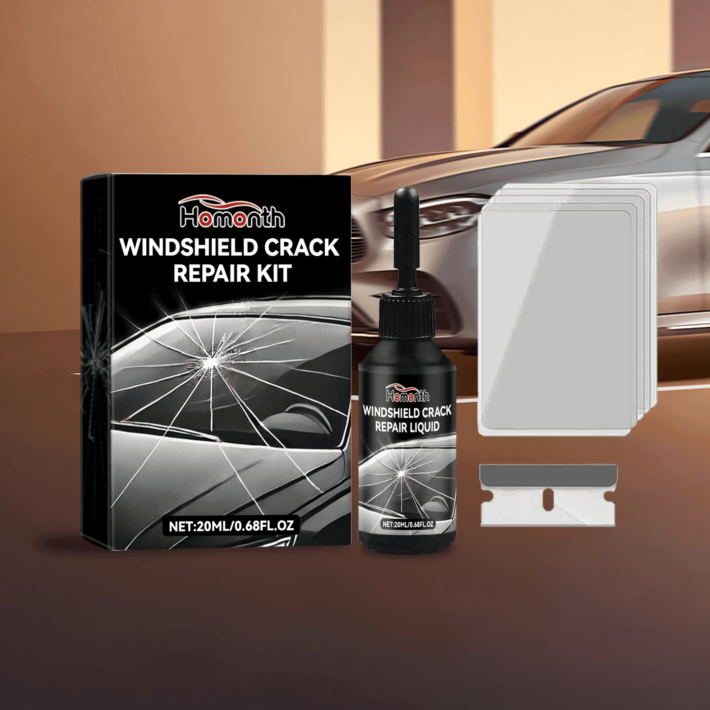 Windshield Crack Repair UV Adhesive Solution - Dabfavshop