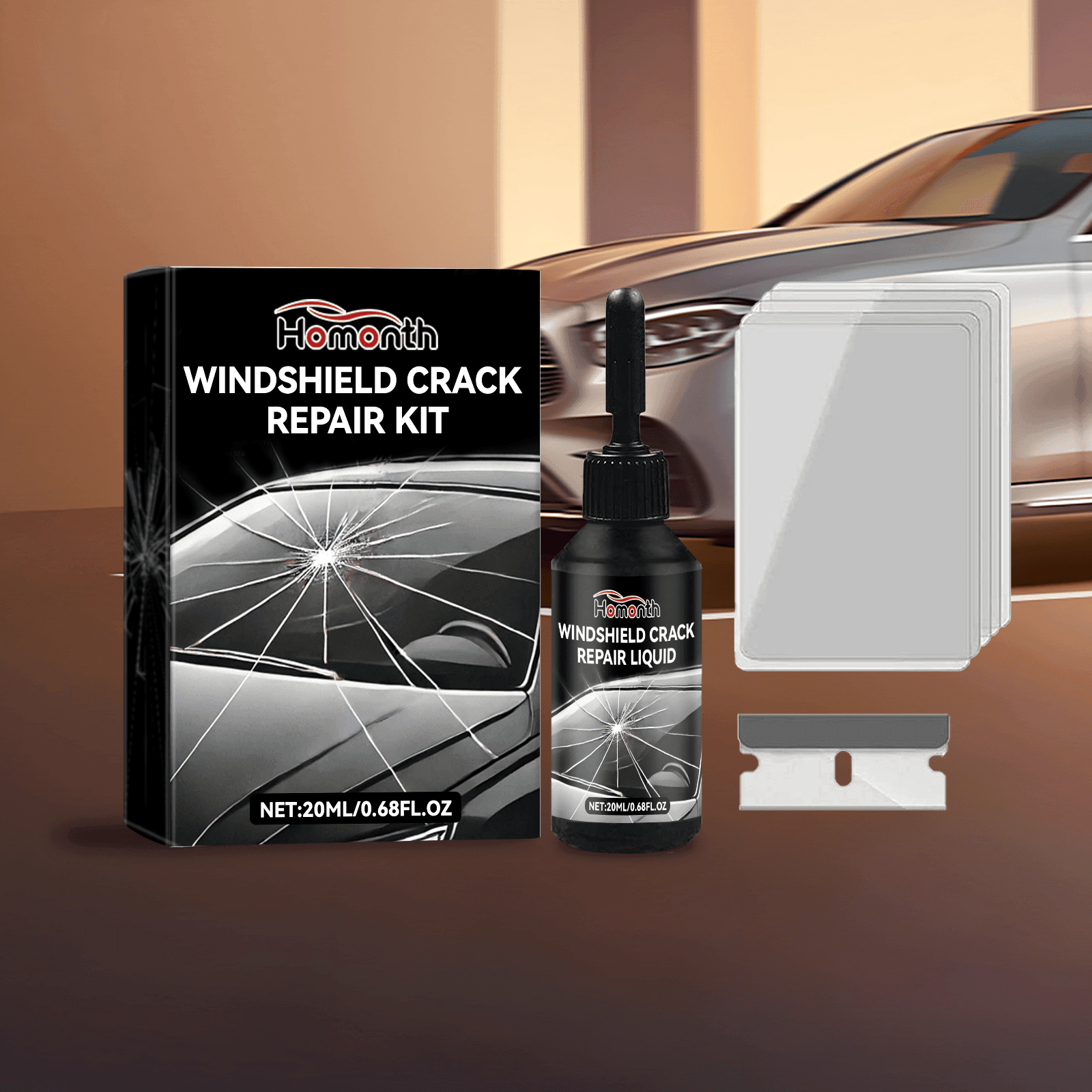 Windshield Crack Repair UV Adhesive Solution - Dabfavshop