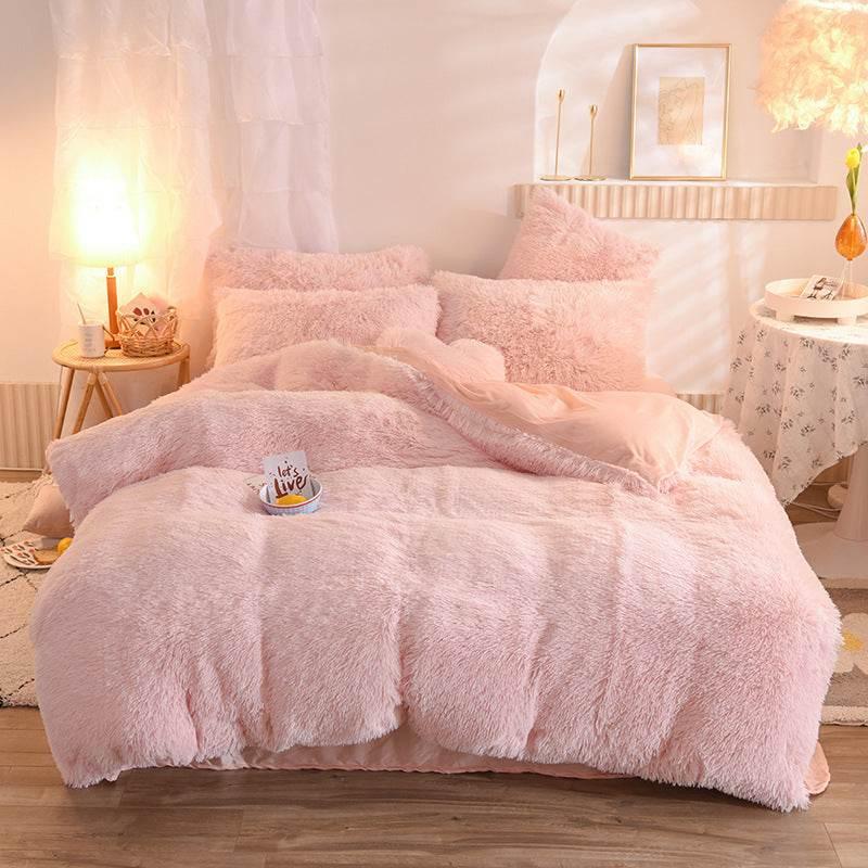 Thick Fleece Duvet Cover Warm Bedding Set - Dabfavshop