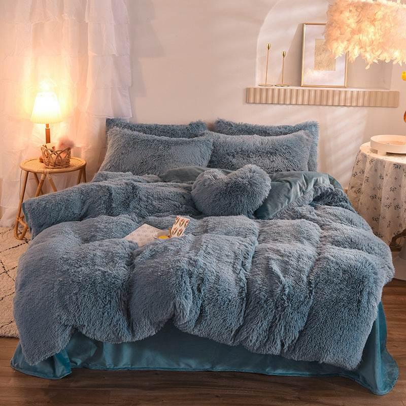 Thick Fleece Duvet Cover Warm Bedding Set - Dabfavshop