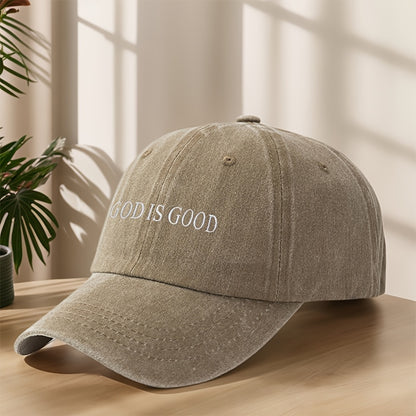 [Vintage Baseball Cap] Embroidered "GOD IS GOOD" Design