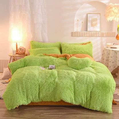 Thick Fleece Duvet Cover Warm Bedding Set - Dabfavshop