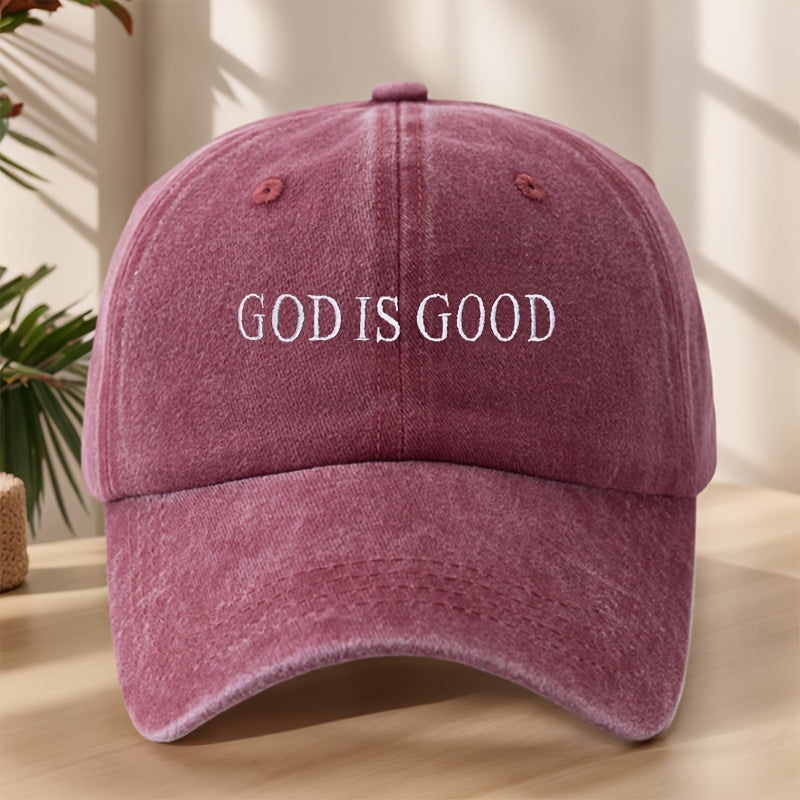 [Vintage Baseball Cap] Embroidered "GOD IS GOOD" Design