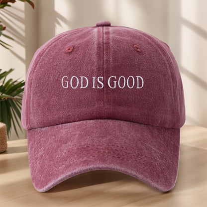 [Vintage Baseball Cap] Embroidered "GOD IS GOOD" Design