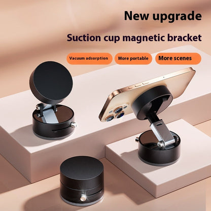 Foldable Magnetic Vacuum Car Phone Holder Foldable Suction Cup With Suction Cup Hands-Free Navigation For Smart Phone - Dabfavshop