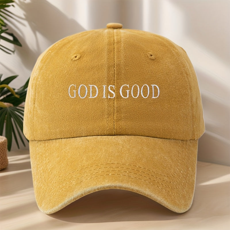 [Vintage Baseball Cap] Embroidered "GOD IS GOOD" Design