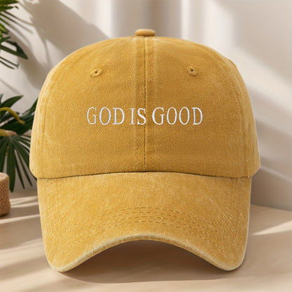 [Vintage Baseball Cap] Embroidered "GOD IS GOOD" Design