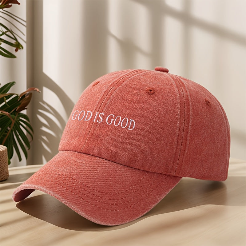 [Vintage Baseball Cap] Embroidered "GOD IS GOOD" Design