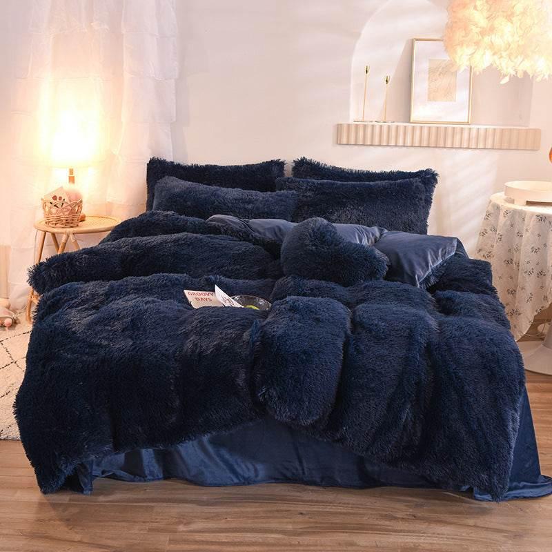Thick Fleece Duvet Cover Warm Bedding Set - Dabfavshop