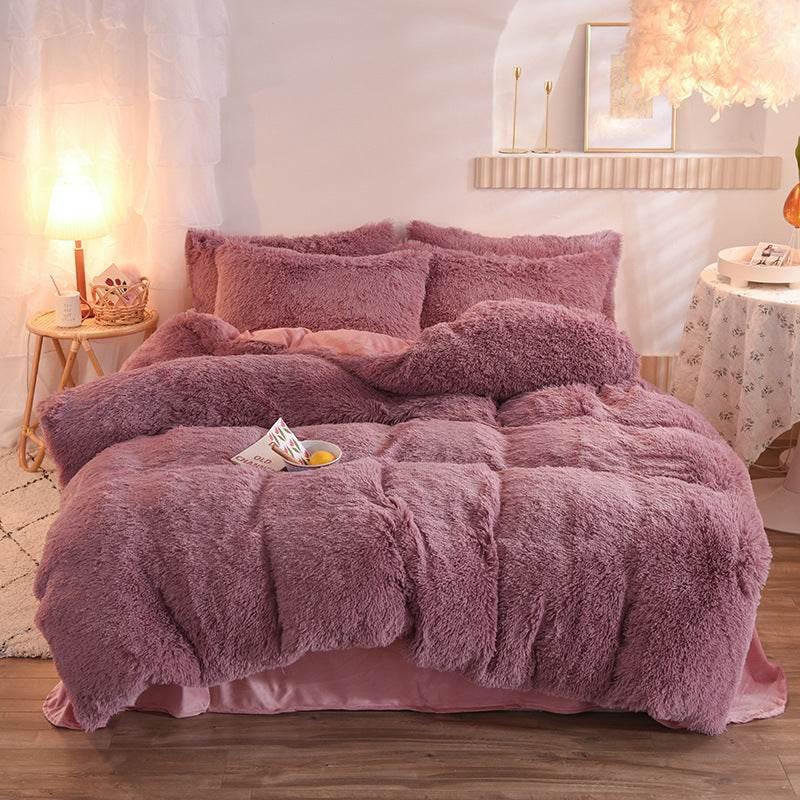 Thick Fleece Duvet Cover Warm Bedding Set - Dabfavshop