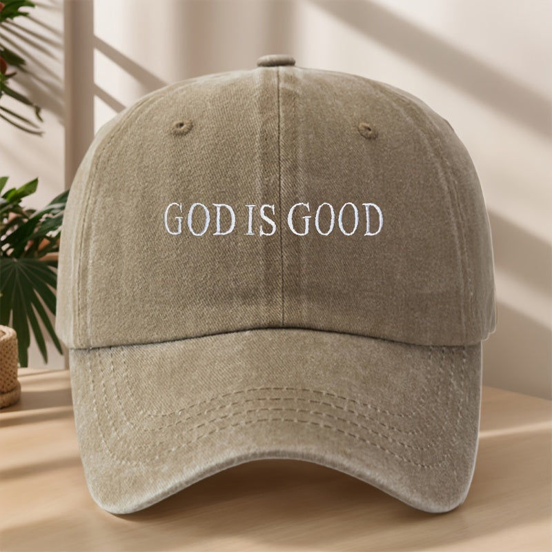 [Vintage Baseball Cap] Embroidered "GOD IS GOOD" Design