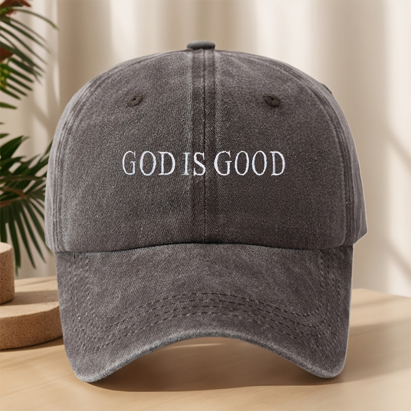 [Vintage Baseball Cap] Embroidered "GOD IS GOOD" Design