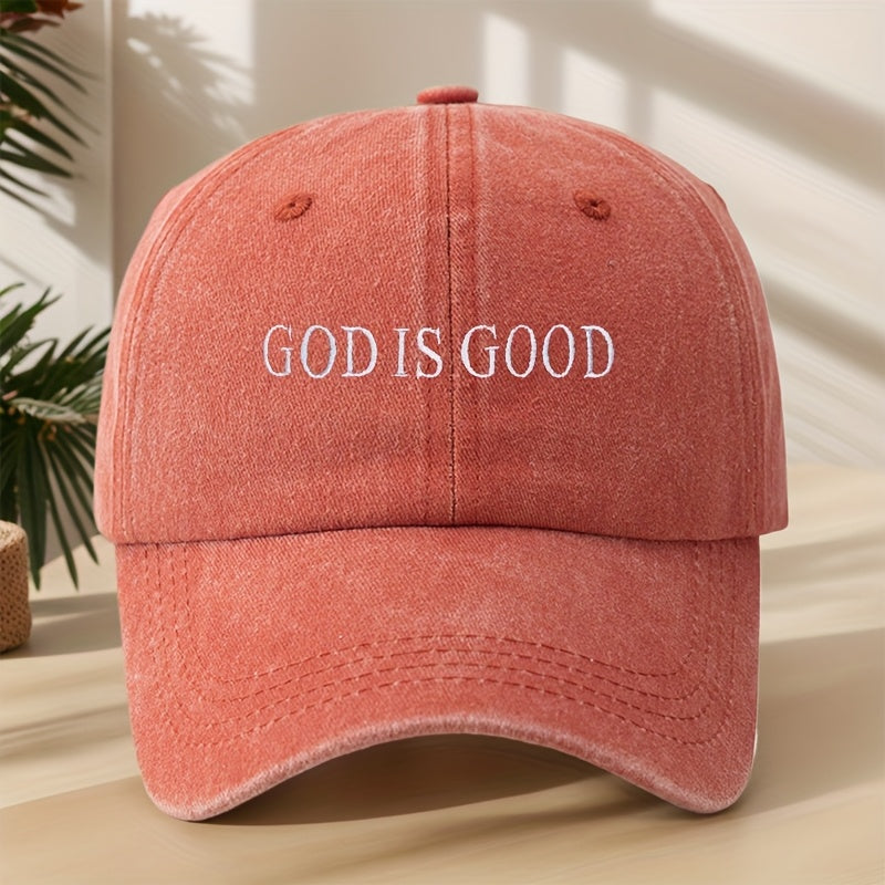 [Vintage Baseball Cap] Embroidered "GOD IS GOOD" Design