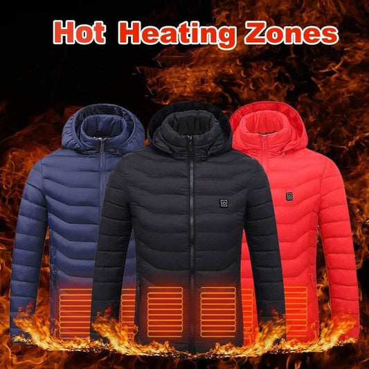 USB Electric Heated Jacket, 3+2 Heating Zone Cover The Upper Body - Dabfavshop