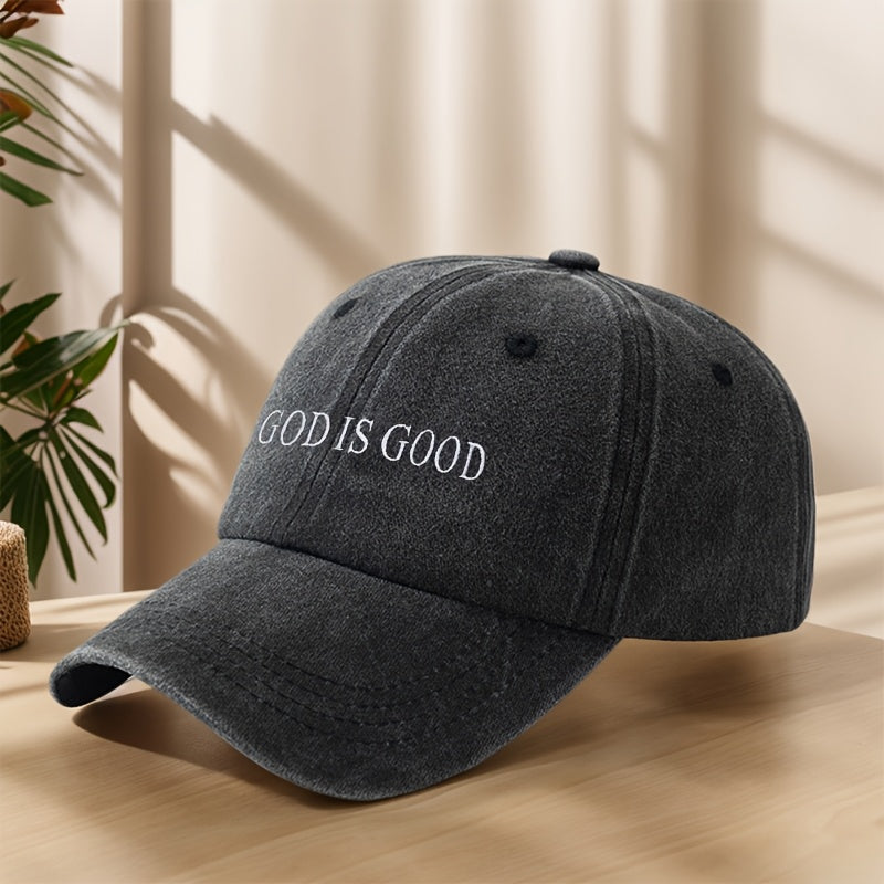 [Vintage Baseball Cap] Embroidered "GOD IS GOOD" Design