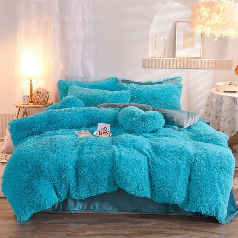 Thick Fleece Duvet Cover Warm Bedding Set - Dabfavshop