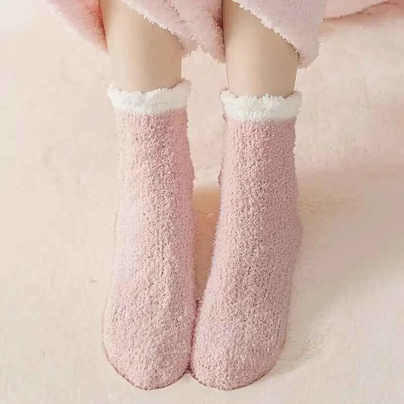 5 Pairs Thickened Coral Fleece Socks