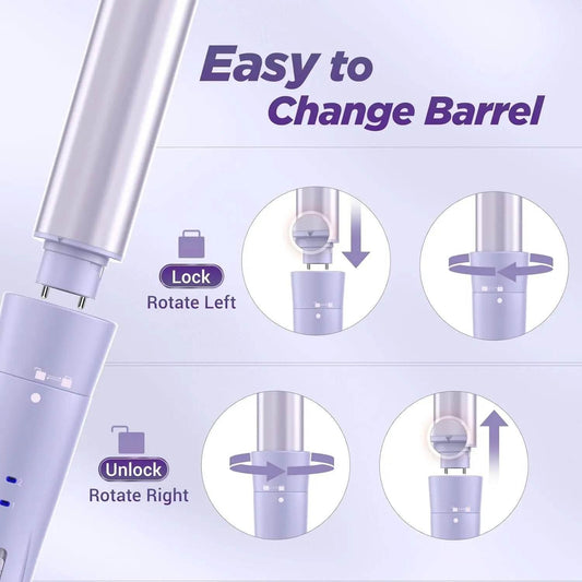 5 in 1 Wand Curling Iron-Curling Wand Set with Hair Straightener - Dabfavshop