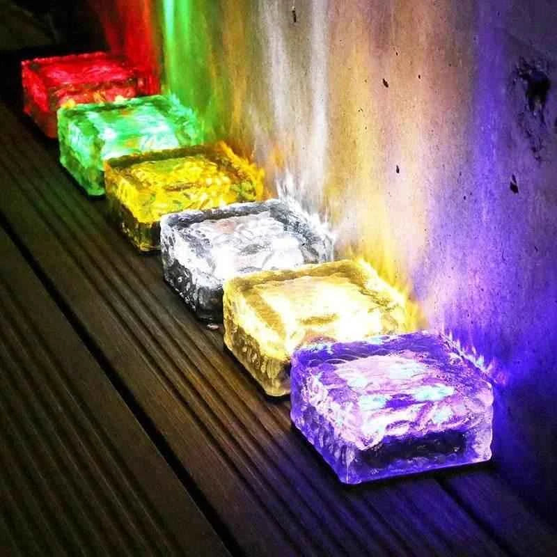 Solar Brick Ice Cube Light Outdoor