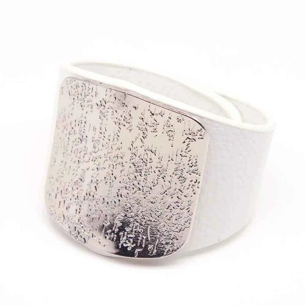 Leather Wide Wrist Bracelet