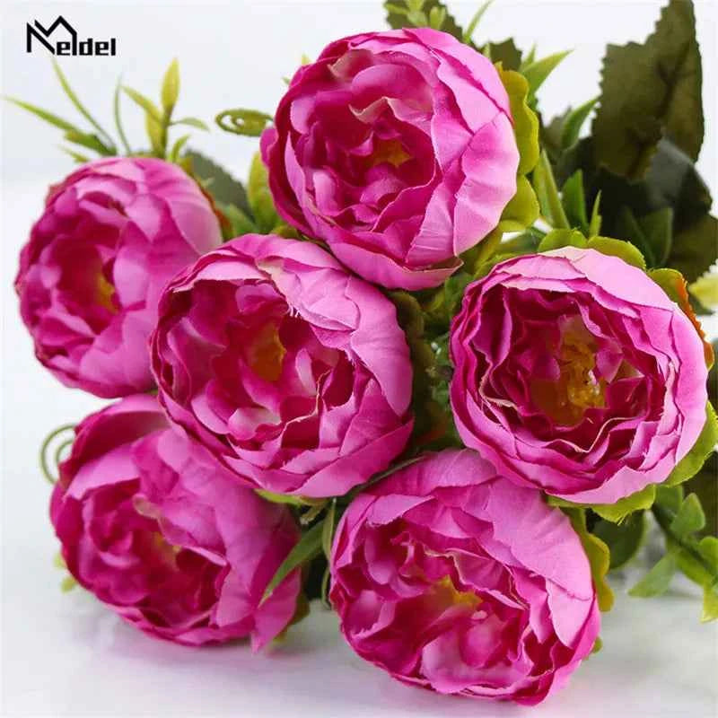 Big Silk Bouquet 6 Heads Artificial Flowers