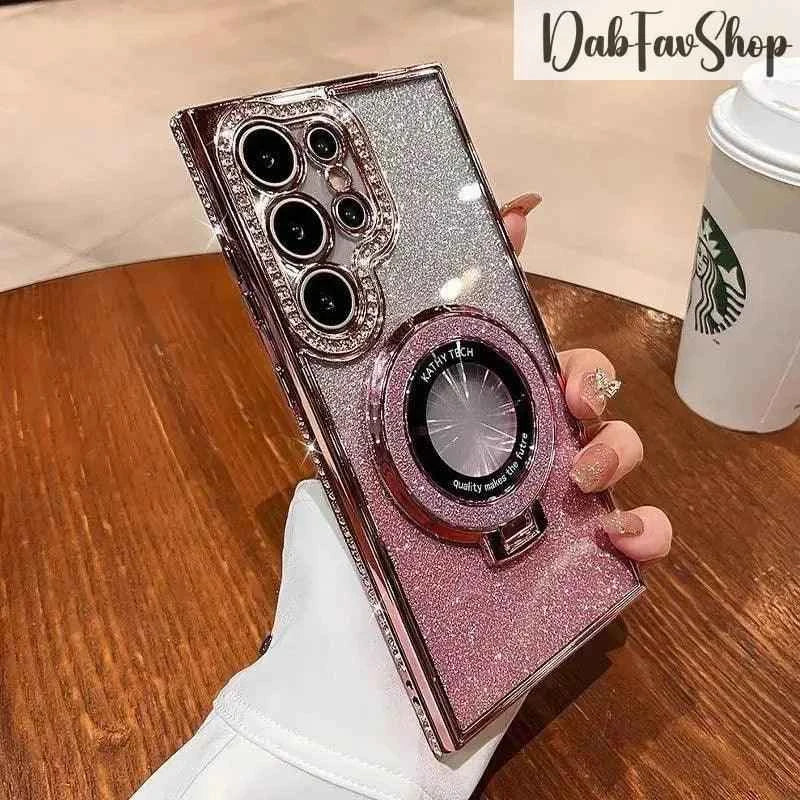 Luxury Glitter Case For Samsung Galaxy S22-S24 Ultra Plus Diamond Plating