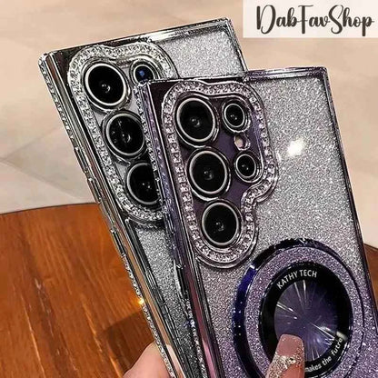Luxury Glitter Case For Samsung Galaxy S22-S24 Ultra Plus Diamond Plating