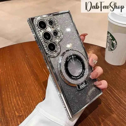 Luxury Glitter Case For Samsung Galaxy S22-S24 Ultra Plus Diamond Plating