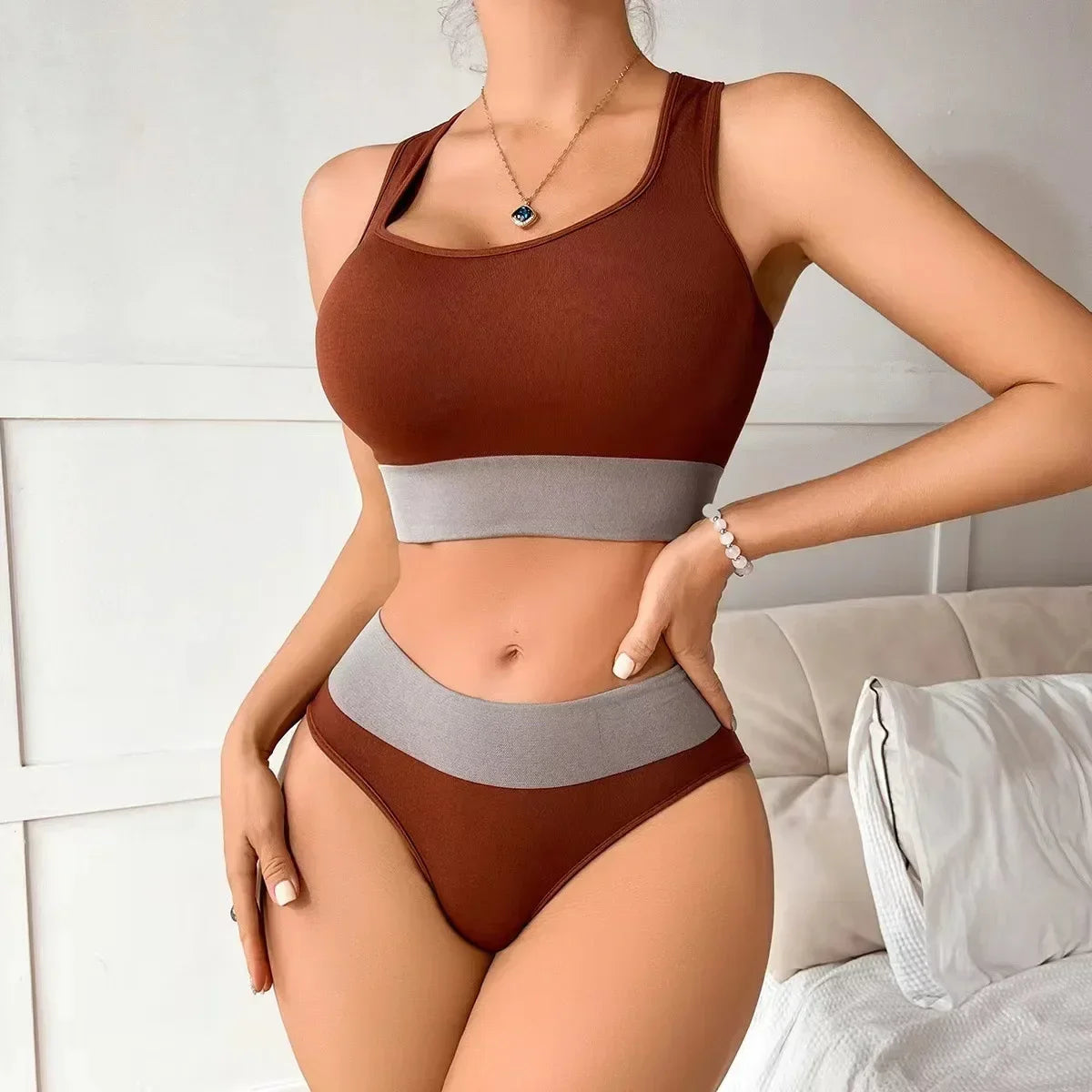 Women Seamless Bra Underwear Set