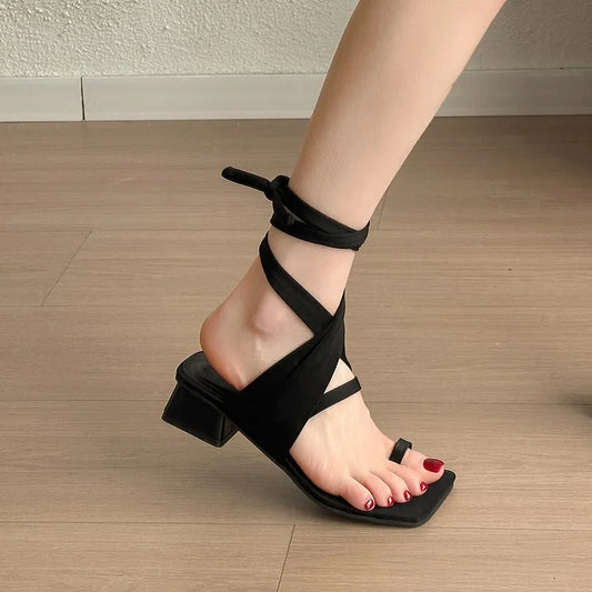 French Roman Toe Strap Sandals