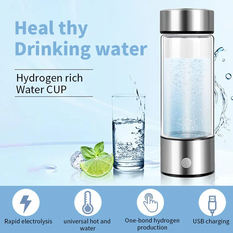 Electric Hydrogen-Rich Water Cup Antioxidant Lonizer 420ml - Dabfavshop