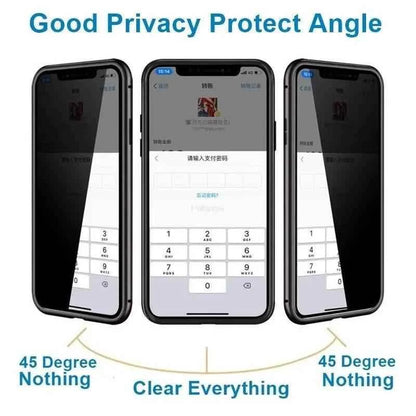 Tempered Glass With Privacy Case All In One
