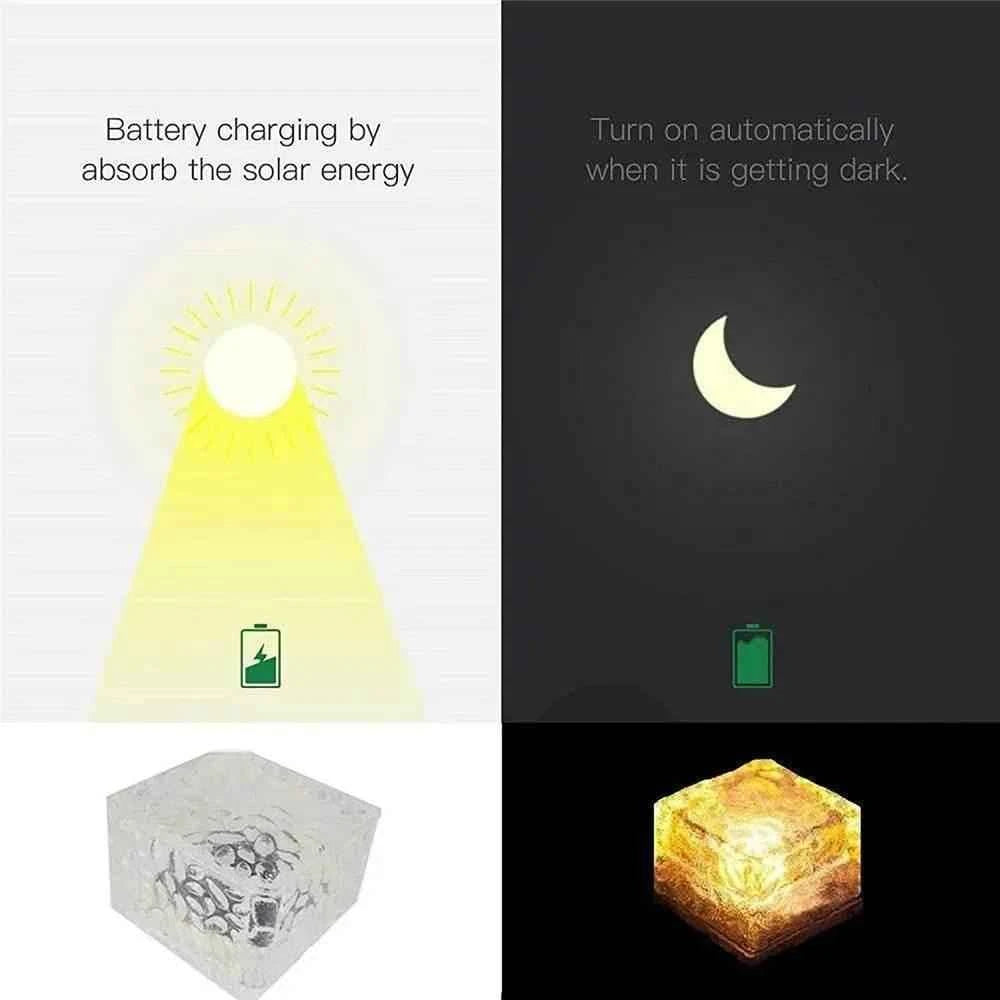 Solar Brick Ice Cube Light Outdoor