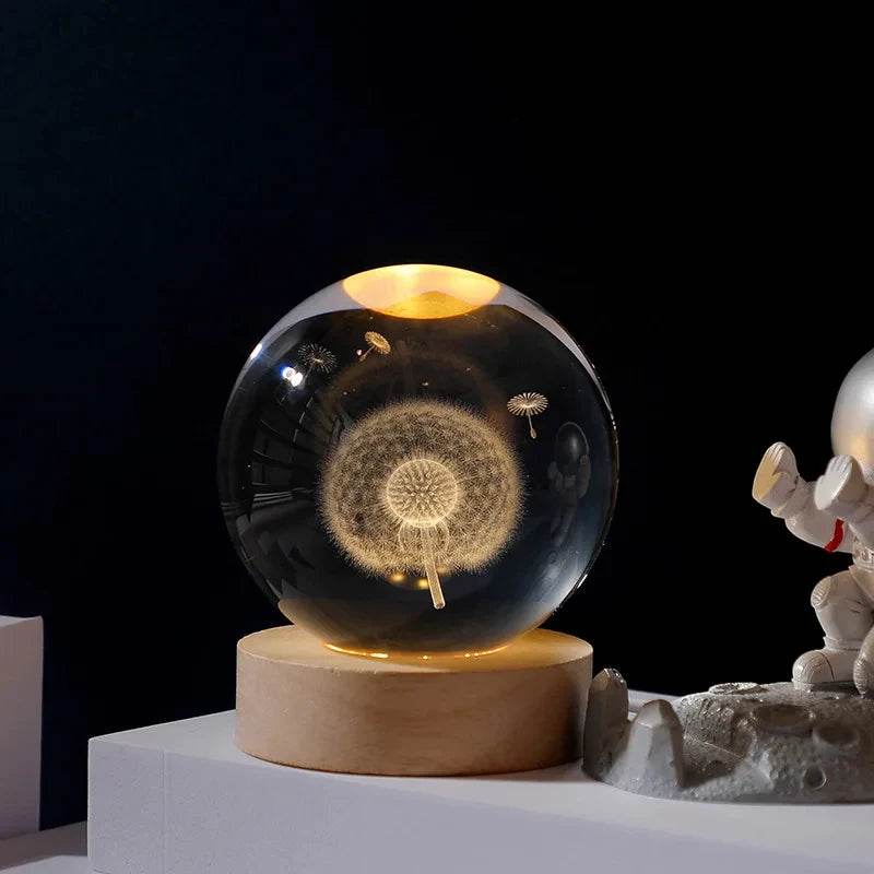 3D Crystal Ball Astronomy Galaxy Solar System - Dabfavshop