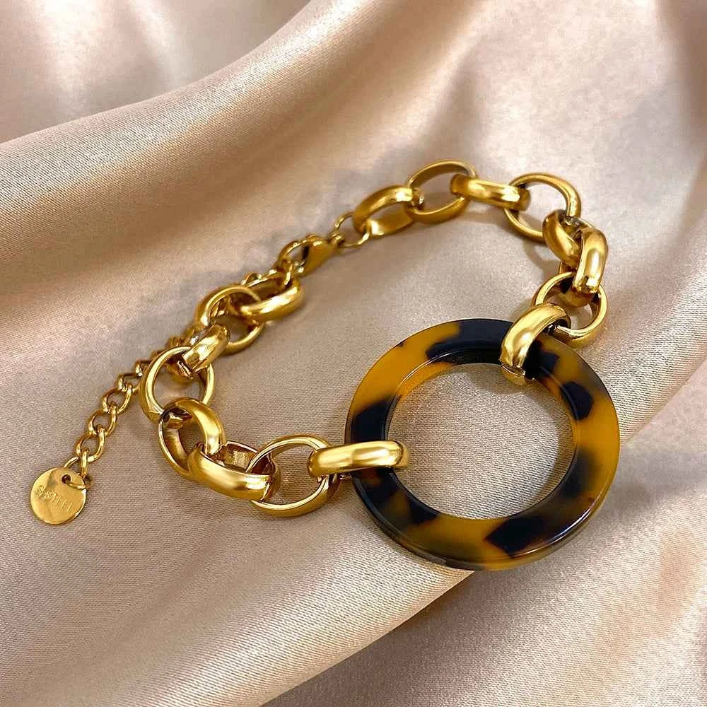 Punk Chunky Gold Jewelry Set