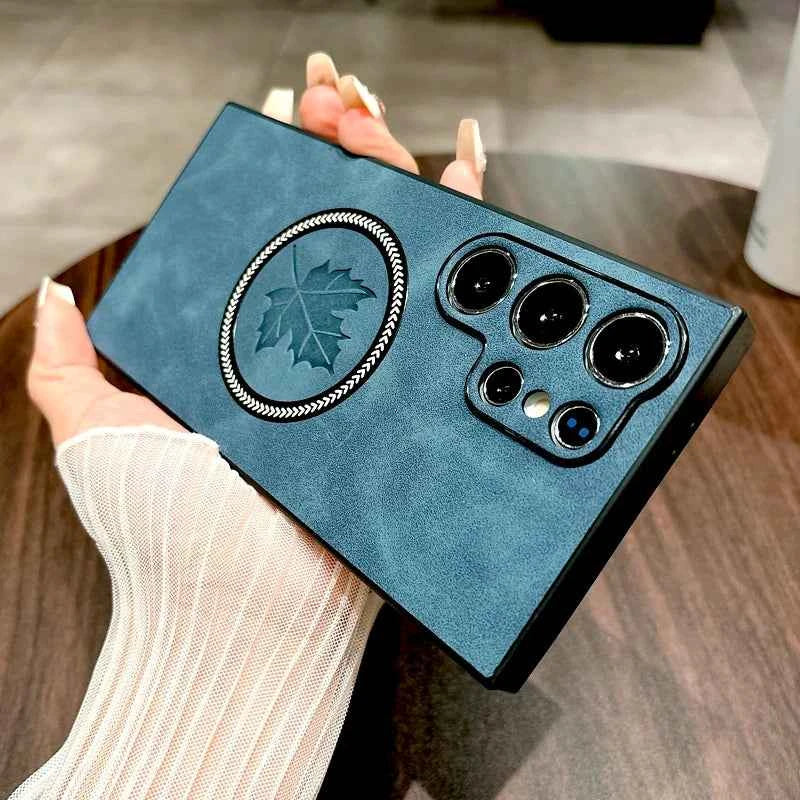 Retro Leather Case For Samsung Galaxy S26 S25 S24 S23 S22 S21 Note 20 Ultra FE Note20 S 26 25 24 S24FE S25FE For Magsafe Cover